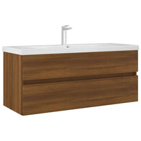 Thumbnail for Waschbeckenschrank Braun Eiche 100x38,5x45 cm Holzwerkstoff