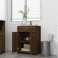 Thumbnail for Badezimmerschrank Braun Eichen-Optik 60x33x80 cm Holzwerkstoff