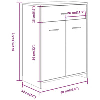 Thumbnail for Badezimmerschrank Braun Eichen-Optik 60x33x80 cm Holzwerkstoff