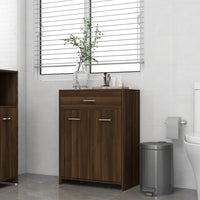 Thumbnail for Badezimmerschrank Braun Eichen-Optik 60x33x80 cm Holzwerkstoff
