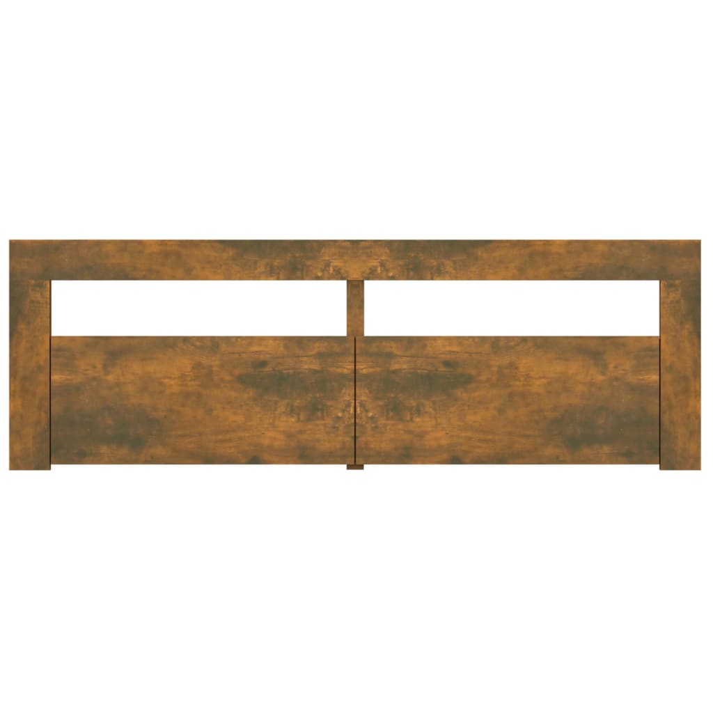 TV-Schrank mit LED-Leuchten Räuchereiche 120x35x40 cm