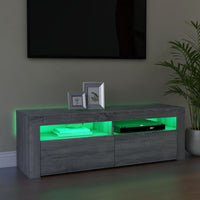 Thumbnail for TV-Schrank mit LED-Leuchten Grau Sonoma 120x35x40 cm