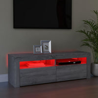 Thumbnail for TV-Schrank mit LED-Leuchten Grau Sonoma 120x35x40 cm
