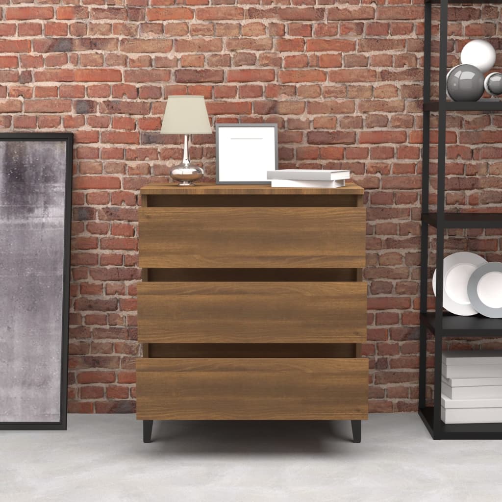 vidaXL Sideboard Braun Eichen-Optik 60x35x69 cm Holzwerkstoff