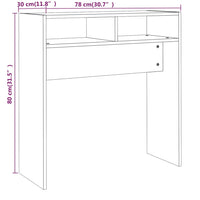 Thumbnail for Konsolentisch Räuchereiche 78x30x80 cm Holzwerkstoff