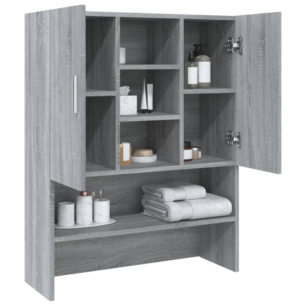 Waschmaschinenschrank Grau Sonoma 70,5x25,5x90 cm