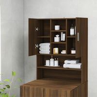 Thumbnail for Waschmaschinenschrank Braun Eichen-Optik 70,5x25,5x90 cm
