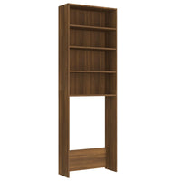 Thumbnail for Waschmaschinenschrank Braun Eichen-Optik 64x24x190 cm