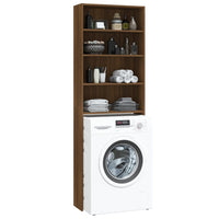 Thumbnail for Waschmaschinenschrank Braun Eichen-Optik 64x24x190 cm