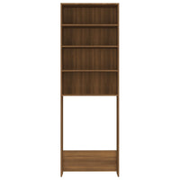 Thumbnail for Waschmaschinenschrank Braun Eichen-Optik 64x24x190 cm
