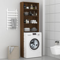 Thumbnail for Waschmaschinenschrank Braun Eichen-Optik 64x24x190 cm