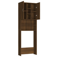 Thumbnail for Waschmaschinenschrank Braun Eichen-Optik 64x25,5x190 cm
