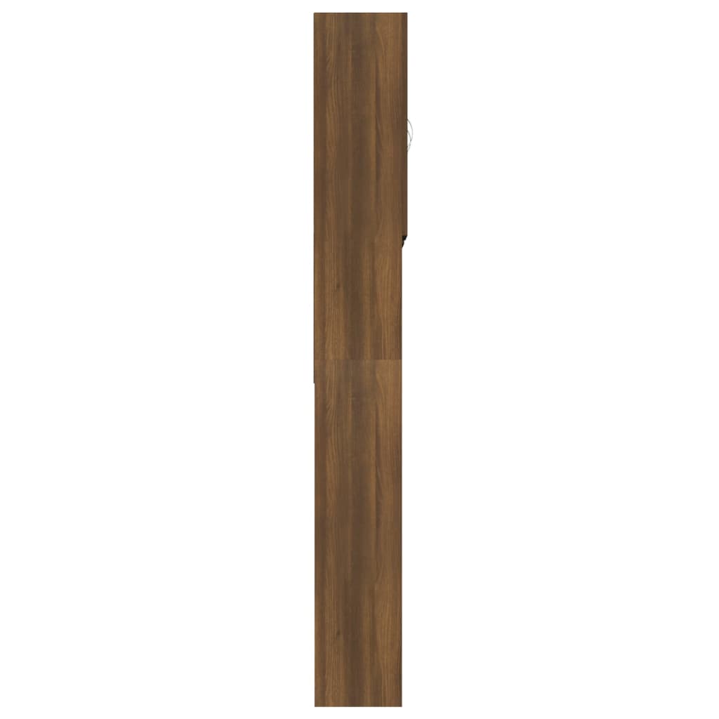 Waschmaschinenschrank Braun Eichen-Optik 64x25,5x190 cm