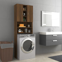 Thumbnail for Waschmaschinenschrank Braun Eichen-Optik 64x25,5x190 cm