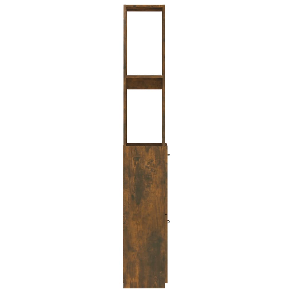 Badezimmerschrank Räuchereiche 25x25x170 cm Holzwerkstoff
