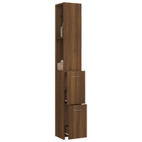 Thumbnail for Badezimmerschrank Braun Eichen-Optik 25x25x170 cm Holzwerkstoff