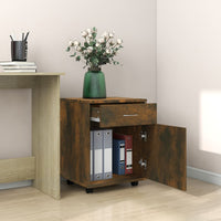 Thumbnail for Rollschrank Räuchereiche 45x38x54 cm Holzwerkstoff