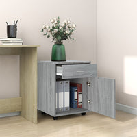 Thumbnail for Rollschrank Grau Sonoma 45x38x54 cm Holzwerkstoff