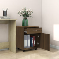 Thumbnail for Rollschrank Braun Eichen-Optik 45x38x54 cm Holzwerkstoff
