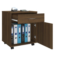 Thumbnail for Rollschrank Braun Eichen-Optik 45x38x54 cm Holzwerkstoff