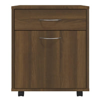 Thumbnail for Rollschrank Braun Eichen-Optik 45x38x54 cm Holzwerkstoff