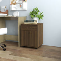Thumbnail for Rollschrank Braun Eichen-Optik 45x38x54 cm Holzwerkstoff