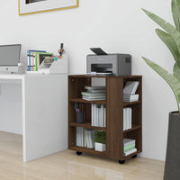 Thumbnail for Rollschrank Braun Eichen-Optik 60x35x75 cm Holzwerkstoff