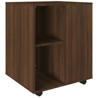 Thumbnail for Rollschrank Braun Eichen-Optik 60x53x72 cm Holzwerkstoff