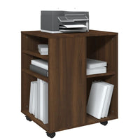 Thumbnail for Rollschrank Braun Eichen-Optik 60x53x72 cm Holzwerkstoff