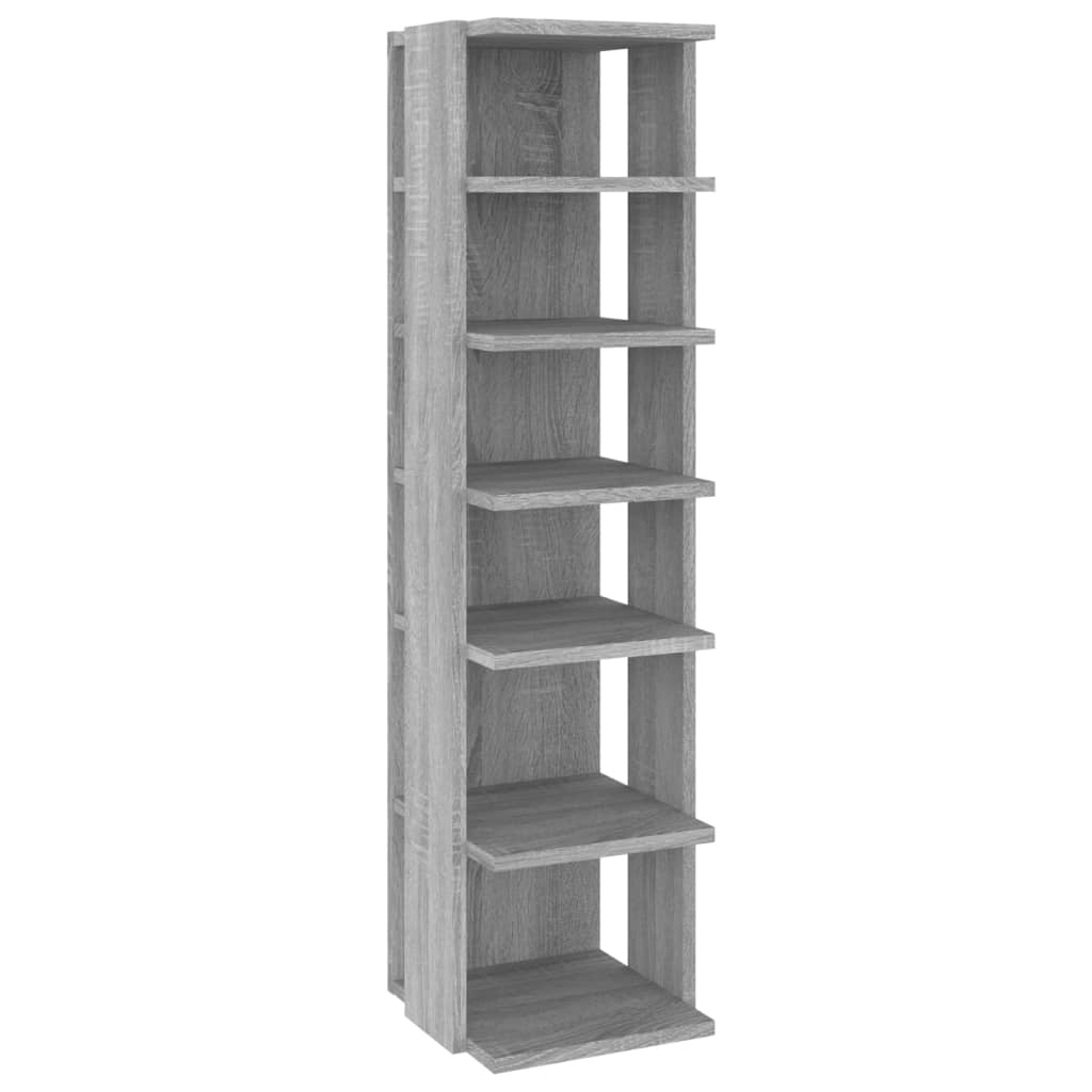 Schuhregal Grau Sonoma 25x27x102 cm Holzwerkstoff