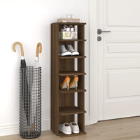 Thumbnail for Schuhregal Braun Eichen-Optik 27,5x27x102 cm Holzwerkstoff