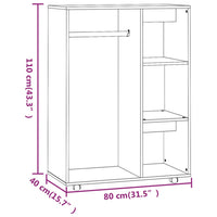 Thumbnail for Kleiderschrank Braun Eichen-Optik 80x40x110 cm Holzwerkstoff