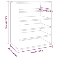 Thumbnail for Schuhschrank Braun Eichen-Optik 60x35x70 cm Holzwerkstoff