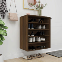 Thumbnail for Schuhschrank Braun Eichen-Optik 60x35x70 cm Holzwerkstoff