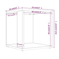 Thumbnail for Beistelltisch Braun Eichen-Optik 33x33x34,5 cm Holzwerkstoff