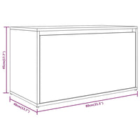 Thumbnail for Flurbank 80x40x45 cm Grau Sonoma Holzwerkstoff
