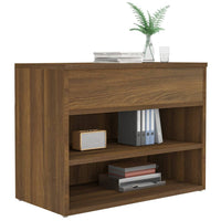 Thumbnail for Schuhbank Braun Eichen-Optik 60x30x45 cm Holzwerkstoff