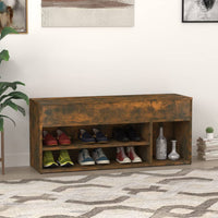 Thumbnail for Schuhbank Räuchereiche 105x30x45 cm Holzwerkstoff