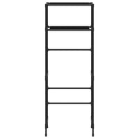 Thumbnail for Toilettenregal 2 Ablagen Schwarz 53,5x28x143 cm Eisen