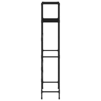 Thumbnail for Toilettenregal 2 Ablagen Schwarz 53,5x28x143 cm Eisen