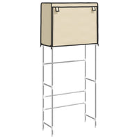 Thumbnail for Waschmaschinenregal 2 Ablagen Creme 71x29,5x170,5 cm Eisen