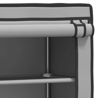 Thumbnail for Toilettenregal 2 Ablagen Grau 56x30x170 cm Eisen