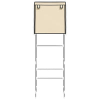 Thumbnail for Toilettenregal 2 Ablagen Creme 56x30x170 cm Eisen