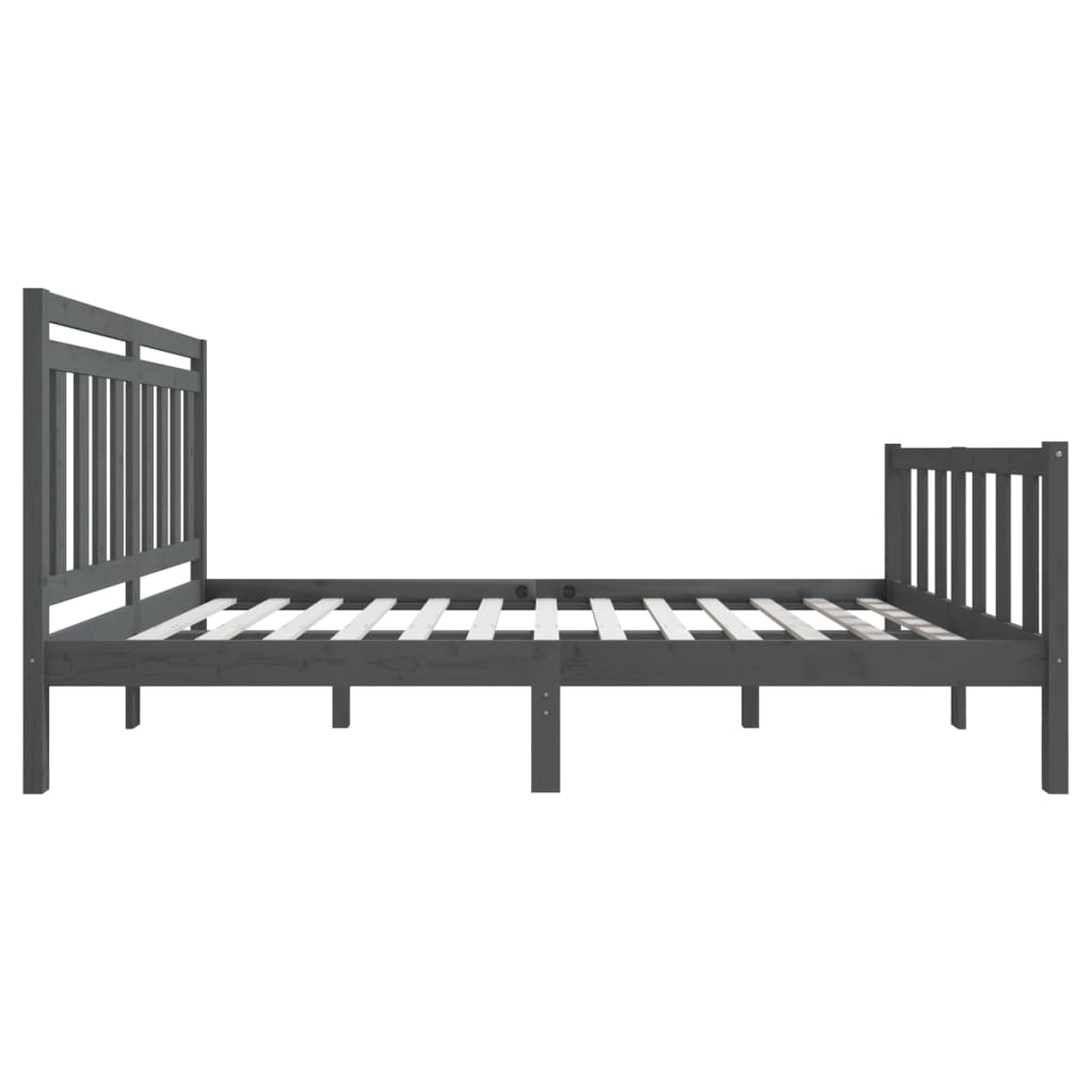 Massivholzbett Grau 120x190 cm 4FT Small Double