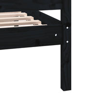 Thumbnail for Massivholzbett Schwarz 100x200 cm