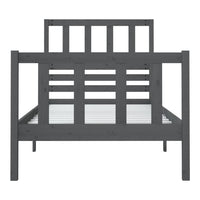 Thumbnail for Massivholzbett Grau 75x190 cm