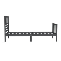 Thumbnail for Massivholzbett Grau 75x190 cm