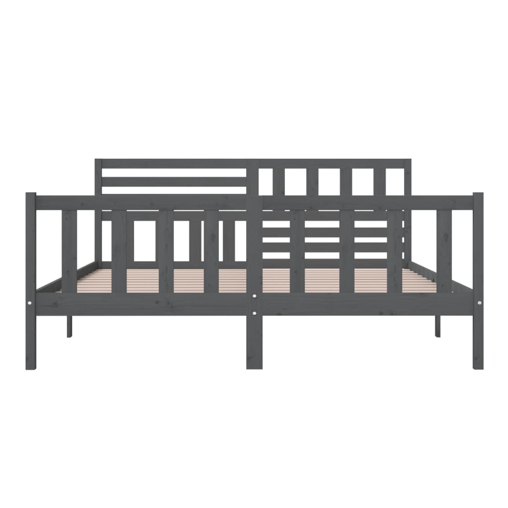 Massivholzbett Grau 180x200 cm 6FT Super King