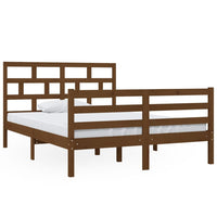 Thumbnail for Massivholzbett Honigbraun 135x190 cm