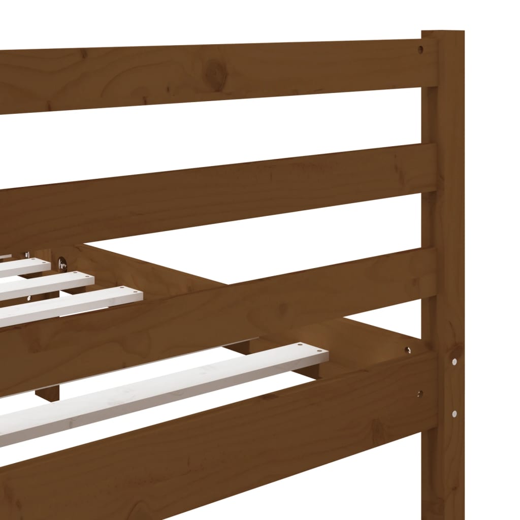 Massivholzbett Honigbraun 135x190 cm